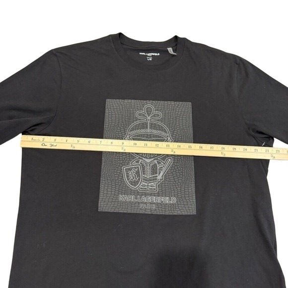 KARL LAGERFELD PARIS Armored‎ Logo Short Sleeve Tee Size Large NWOT - Picture 5 of 7
